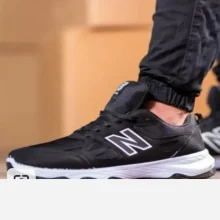 کفش کتانی اسپرت نیوبالانس مردانه زنانه پیاده روی سبک نرم رویه کتان زیره پی یو سایز 40 تا 44 مشکی