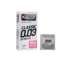 کاندوم بسیار نازک كاپوت KAPOOT مدل CLASSIC 0.03 30 MICRON بسته12عددی